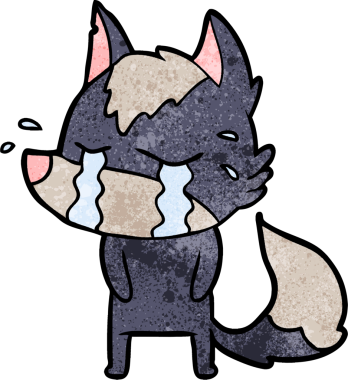 orijinal karikatür ağlayan kurt