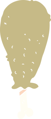 Tavuk bacağının orijinal düz çizimi