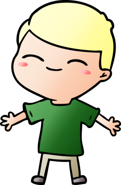 Orijinal gülümseyen çocuk.