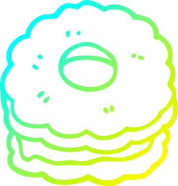 Orijinal soğuk eğimli çizgi film pijamalı bisküvinin çizimi