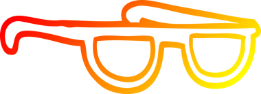 Bir çizgi film güneş gözlüğünün orjinal sıcak çizgi çizimi