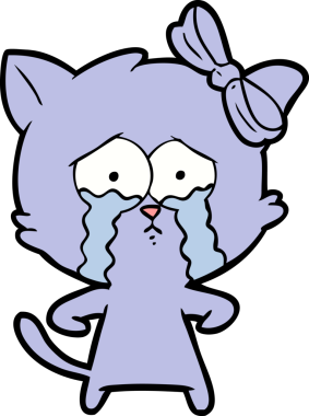 Bir insan tarafından çizilmiş orijinal çizgi film kedisi.