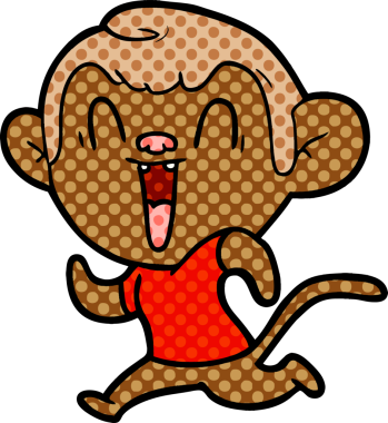 orijinal çizgi film gülen maymun