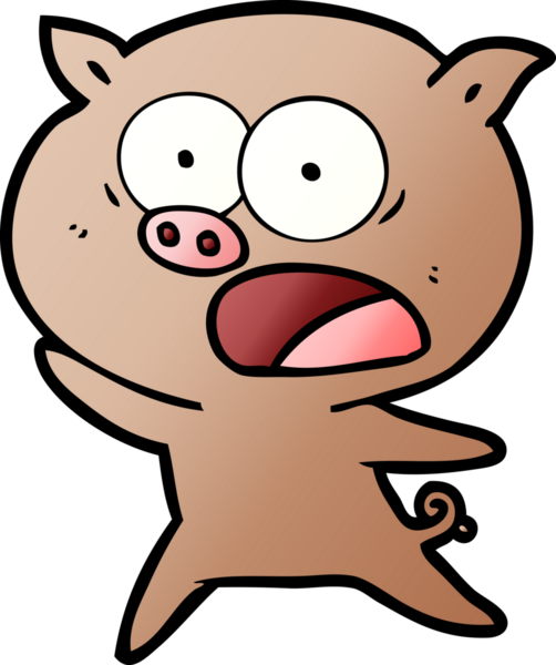 Orijinal çizgi film domuzu bağırıyor