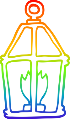 gökkuşağı gradyan çizgi çizimi bir insan tarafından çizilmiş bir fener