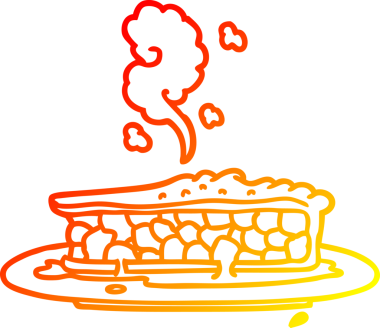 Bir insan tarafından çizilmiş bir yaban mersinli turtanın sıcak gradyan çizimi