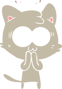 Bir insan tarafından çizilmiş düz renkli çizgi film.