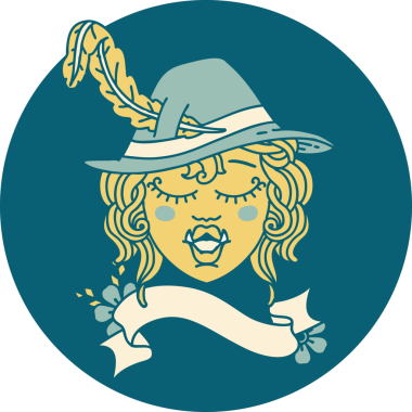 Retro Dövme Biçimli Ork karakteri bir insan tarafından çizildi