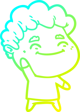 Bir insan tarafından çizilmiş karikatür cana yakın bir adamın çizimi.