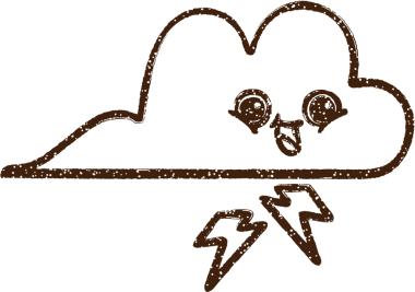 Bir insan tarafından çizilen Yıldırım Bulutu Kömürü Çizimi