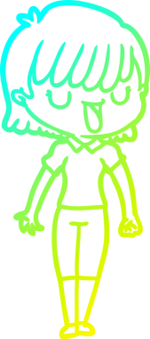 Bir insan tarafından çizilmiş bir karikatür kadın çizimi.