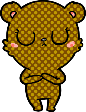 Bir insan tarafından çizilmiş bir çizgi film karakteri.