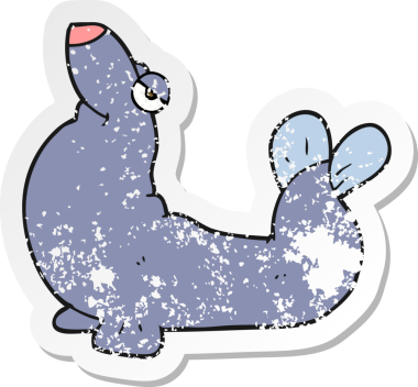 Bir insan tarafından çizilmiş gururlu bir karikatür çıkartması.