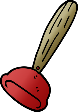 Bir insan tarafından çizilmiş karalama tuvalet pompası.