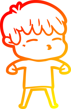 Bir insan tarafından çizilmiş karikatür çizimi.