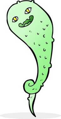 Bir insan tarafından çizilmiş garip bir hayalet.