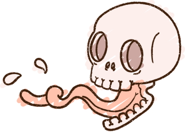 Ürkütücü Kafatası Tebeşiri Bir insan tarafından çizilmiş