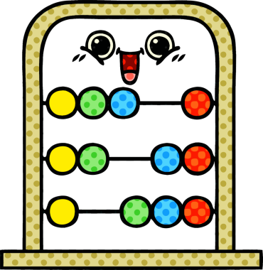 Bir insan tarafından çizilmiş abaküs çizgi filmi.