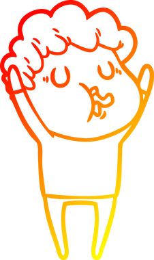 Bir insan tarafından çizilmiş, çizgi film karakteri.