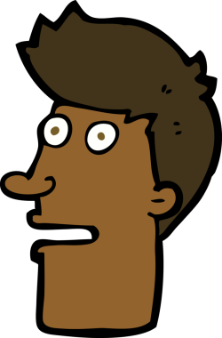 karikatür bir insan tarafından çizilmiş erkek yüzü