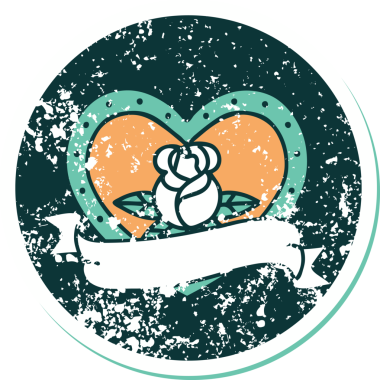 Bir insan tarafından çizilmiş kalp gülü ve bayrağının sembolik dövmeli resmi.