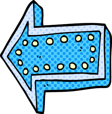 Bir insan tarafından çizilmiş karalama oku.