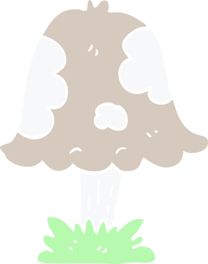 Bir insan tarafından çizilmiş karalama mantarı.