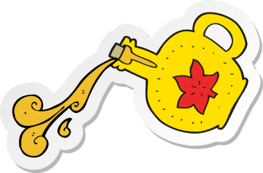 Bir insan tarafından çizilmiş bir akçaağaç şurubunun çıkartması.