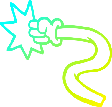 Bir insan tarafından çizilmiş bir el hareketinin soğuk gradyan çizimi