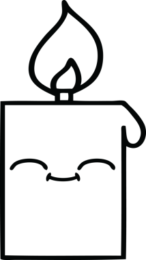 Bir insan tarafından çizilmiş mum çizimi.