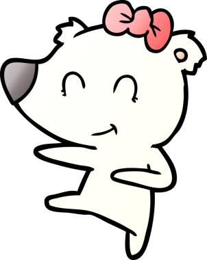 Bir insan tarafından çizilmiş kutup ayısı karikatürü