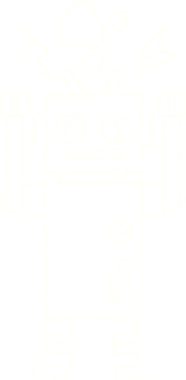 Bir insan tarafından çizilen robot tebeşiri.