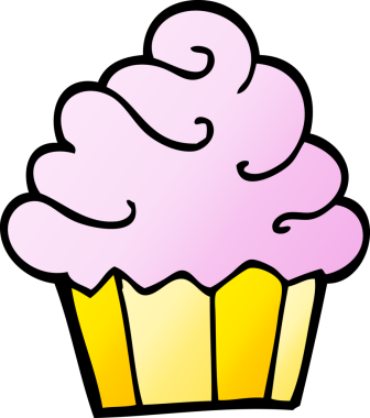 Bir insan tarafından çizilmiş vektör gradyan çizim keki