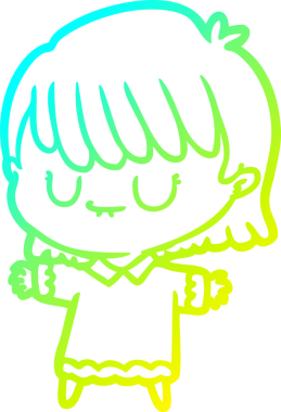 Bir insan tarafından çizilmiş bir karikatür kadın çizimi.