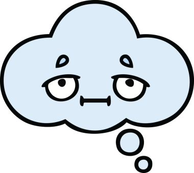 Bir insan tarafından çizilmiş güzel bir düşünce balonu karikatürü.