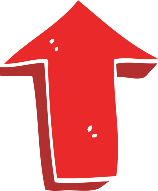 Bir insan tarafından çizilmiş karalama oku.