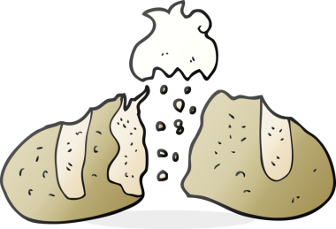 Bir insan tarafından çizilmiş bir somun ekmek.