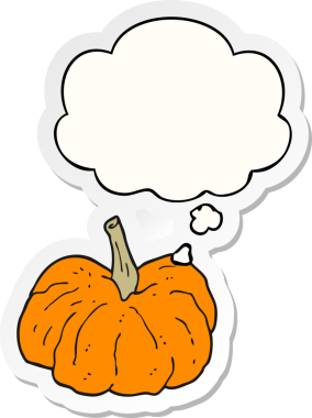 Düşünce baloncuklu karikatür insan tarafından çizilmiş bir çıkartma.