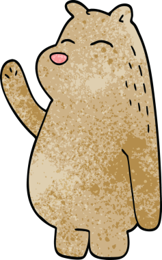 Bir insan tarafından çizilmiş karalama ayısı.