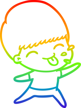 Gökkuşağı gradyan çizimi bir insan tarafından çizilmiş kaba bir adamın çizimi