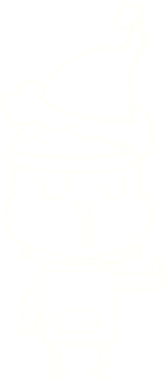 Bir insan tarafından çizilen Noel Robotu Tebeşiri