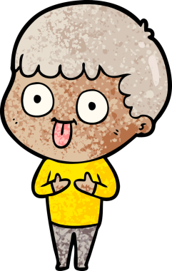 Bir insan tarafından çizilmiş çizgi film adamı.