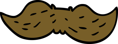 Bir insan tarafından çizilmiş karikatür adam bıyığı.