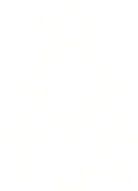 Bir insan tarafından çizilmiş Noel Ağacı Tebeşiri