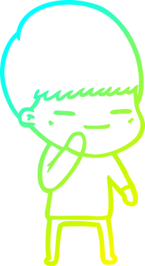 Bir insan tarafından çizilmiş kendini beğenmiş bir çizgi film karakteri.