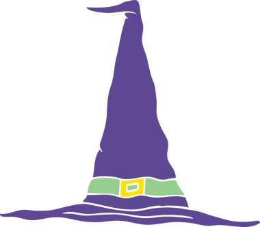 Bir insan tarafından çizilmiş karalama cadı şapkası.