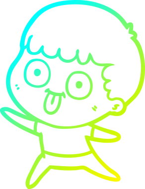 Bir insan tarafından çizilmiş soğuk çizgi çizgi film karakteri.