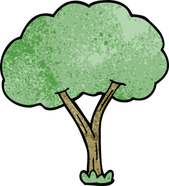 Bir insan tarafından çizilmiş karalama ağacı.