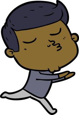 Bir insan tarafından çizilmiş karikatür mankeni adam.