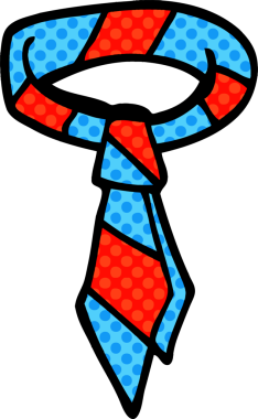 Bir insan tarafından çizilmiş karikatür ofis kravatı.
